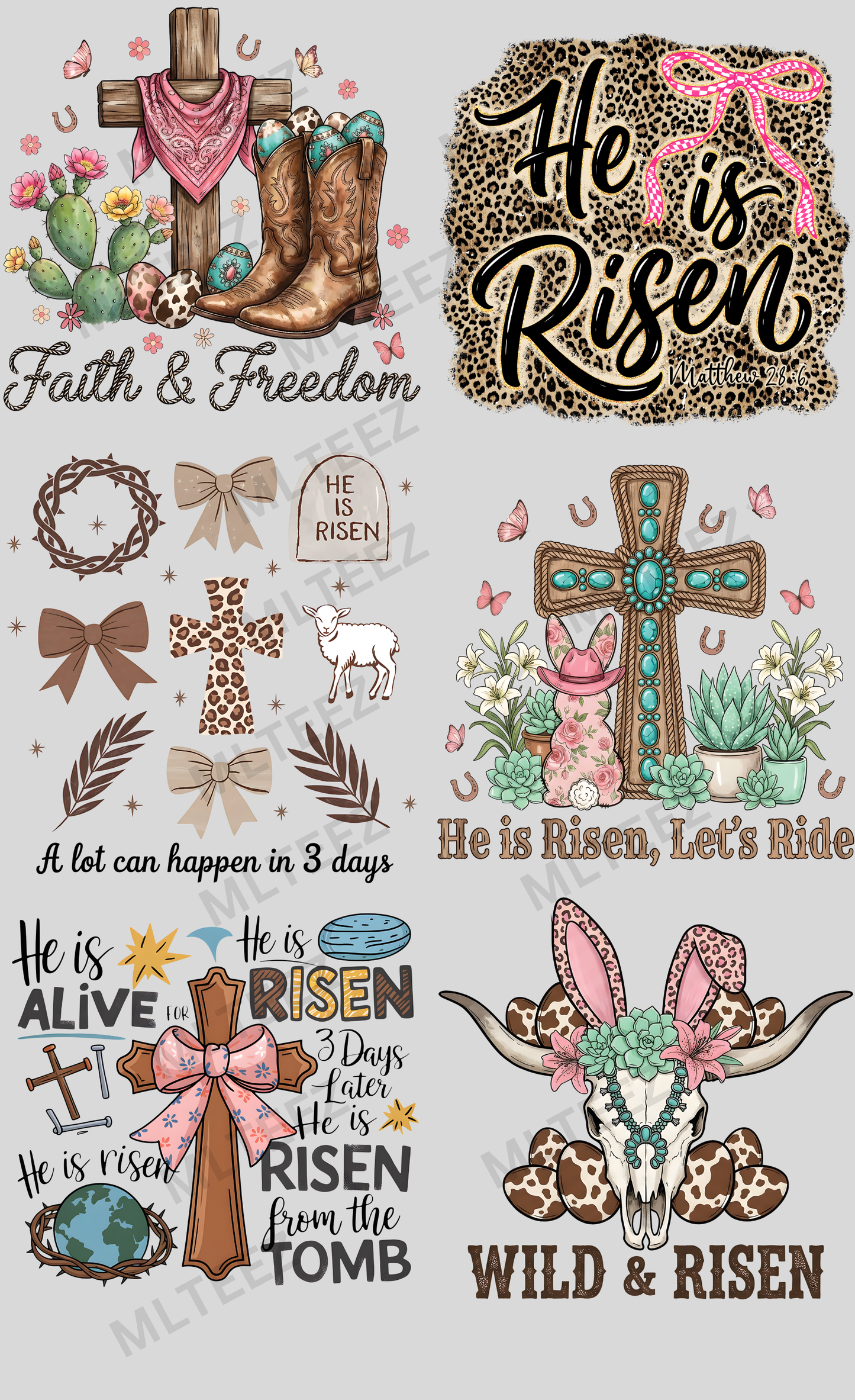 FAITH & FREEDOM (1) PREMADE GANGSHEET - 22X36 DTF TRANSFERS - DIRECT TO FILM