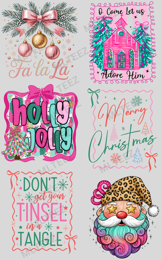 FA LA LA (1) PREMADE GANGSHEET - 22X36 DTF TRANSFERS - DIRECT TO FILM