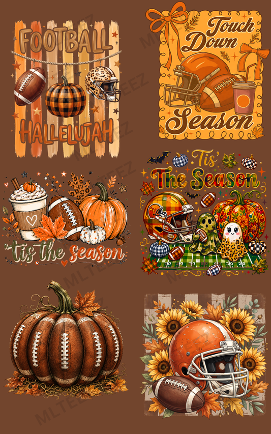 FOOTBALL HALLELUJAH (1) PREMADE GANGSHEET - 22X36 DTF TRANSFERS - DIRECT TO FILM