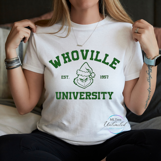 Whoville University (Green) DTF Direct To Film