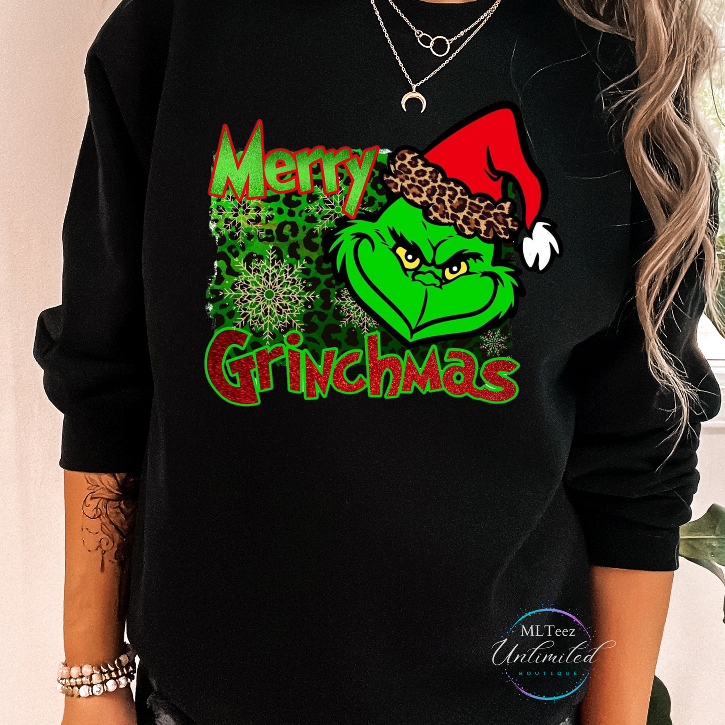 Merry Grinchmas (Green Leopard) DTF Direct To Film