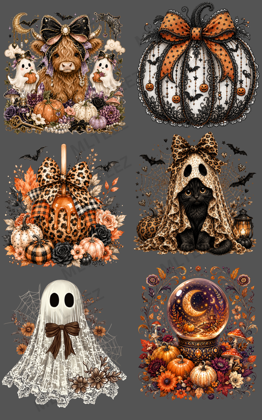 HALLOWEEN (7) PREMADE GANGSHEET - 22X36 DTF TRANSFERS - DIRECT TO FILM
