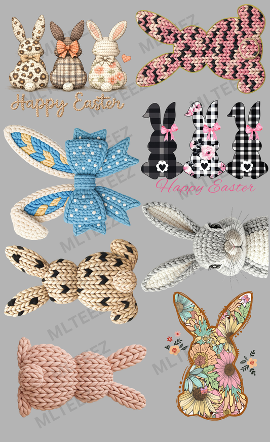 HAPPY EASTER (4) PREMADE GANGSHEET - 22X36 DTF TRANSFERS - DIRECT TO FILM