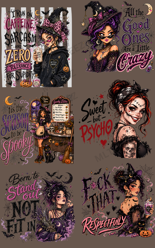I RUN ON CAFFEINE (1) PREMADE GANGSHEET - 22X36 DTF TRANSFERS - DIRECT TO FILM