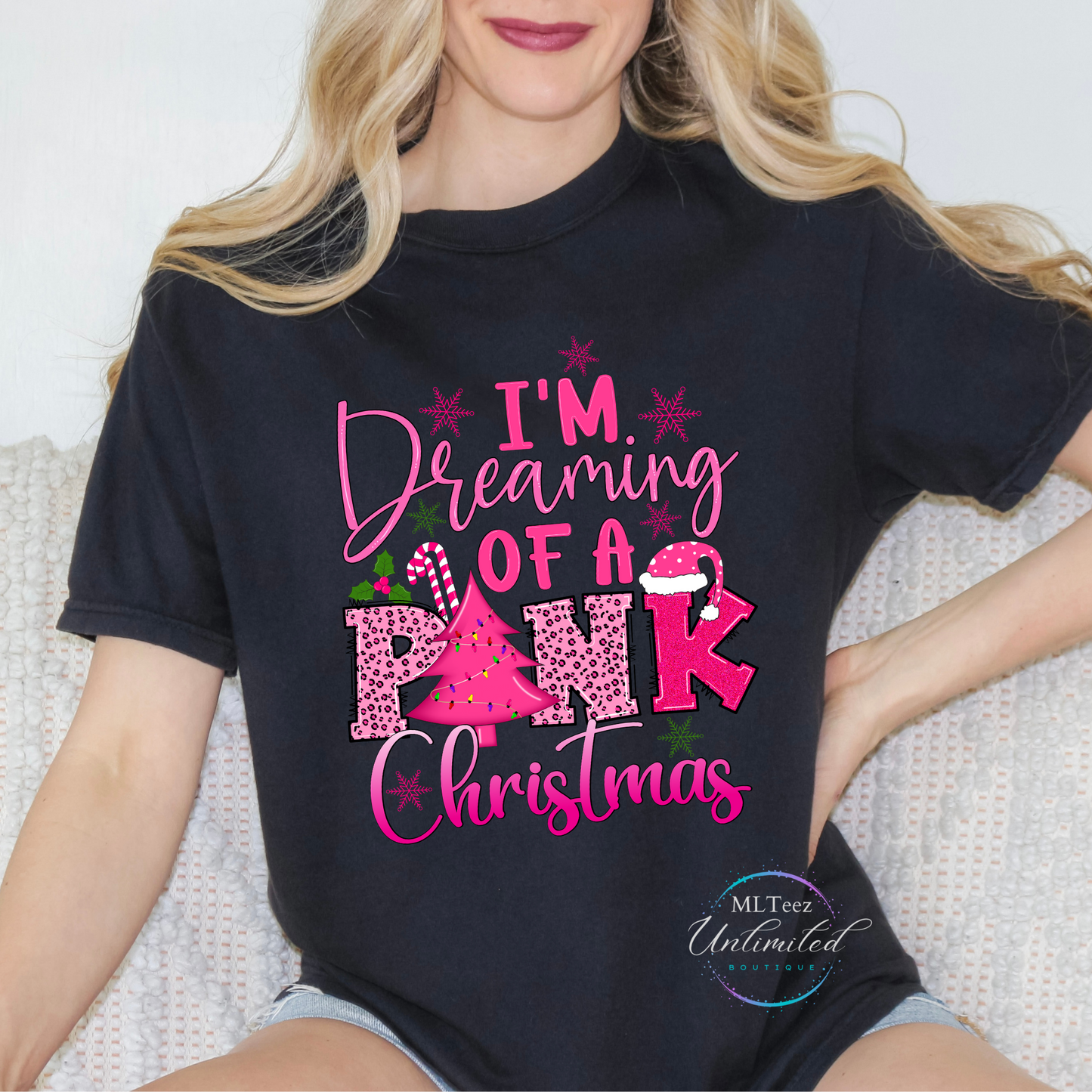 I'm Dreaming Of a Pink Christmas DTF Direct To Film