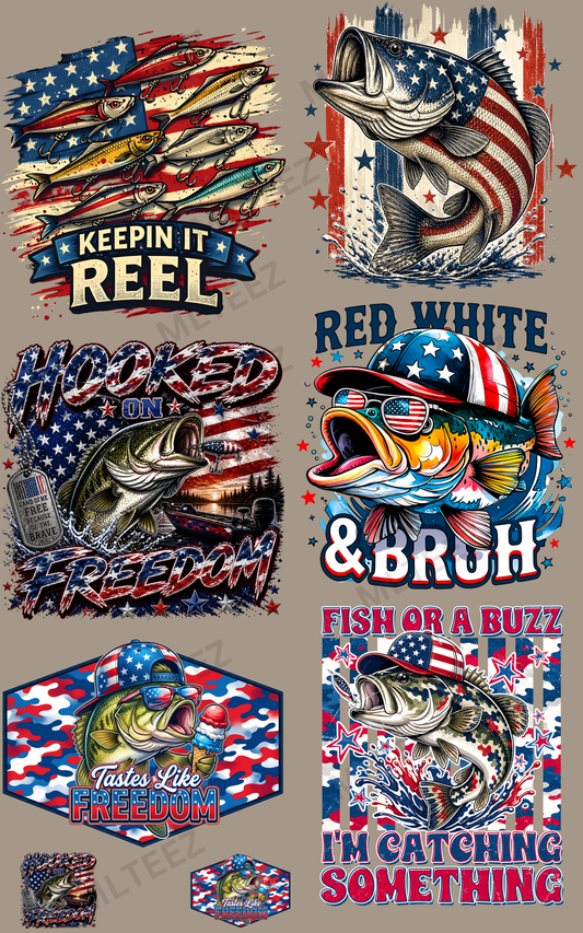 KEEPIN IT REEL (1) PREMADE GANGSHEET - 22X36 DTF TRANSFERS - DIRECT TO FILM