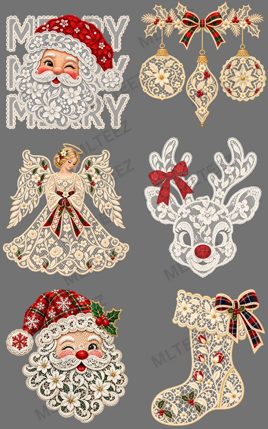 LACED UP CHRISTMAS (2) PREMADE GANGSHEET - 22X36 DTF TRANSFERS - DIRECT TO FILM
