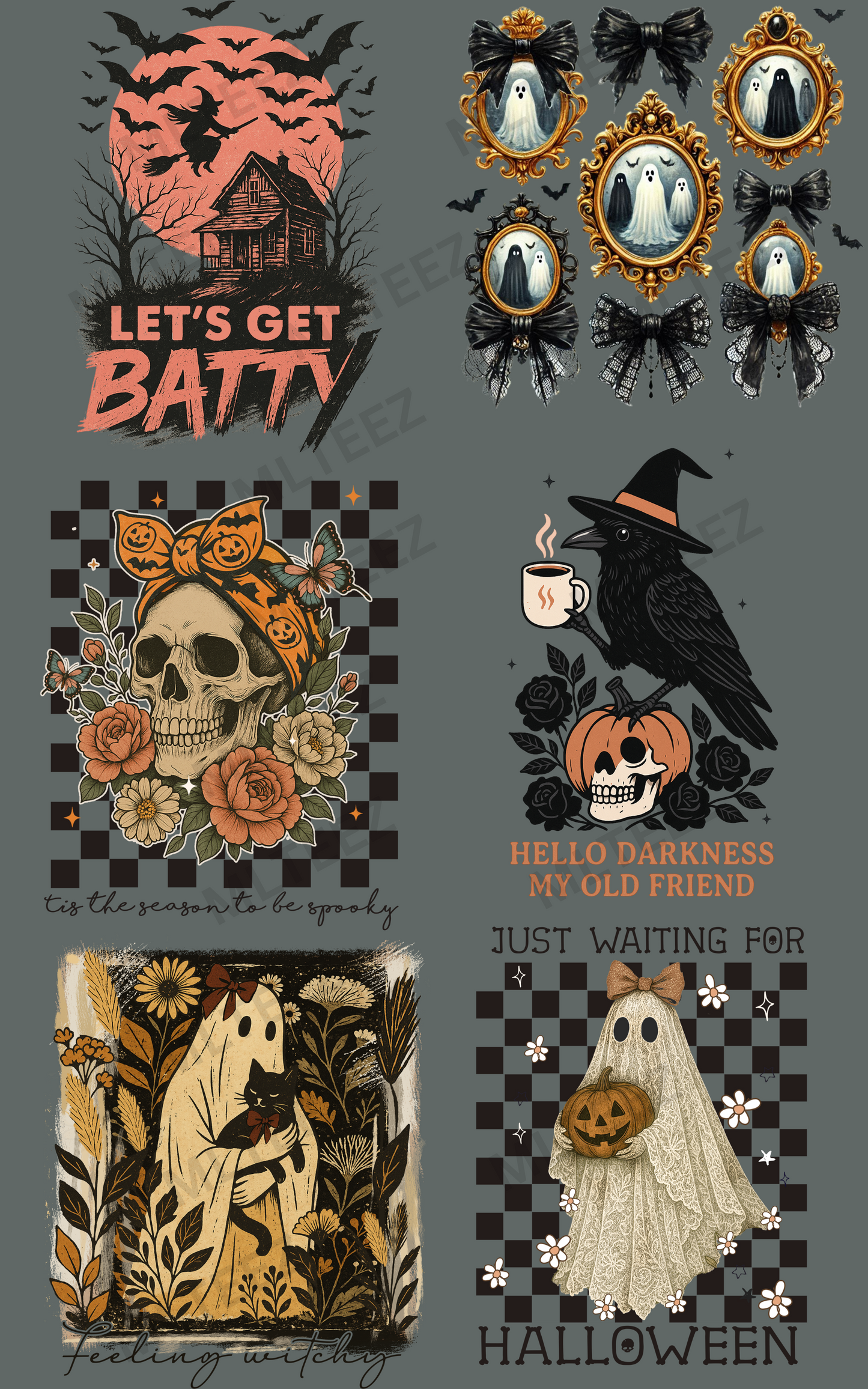 LET'S GET BATTY PREMADE GANGSHEET  - 22X36  DTF TRANSFERS - DIRECT TO FILM
