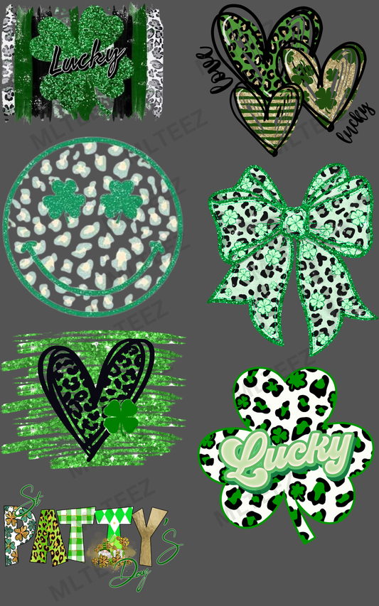 LUCKY (5) PREMADE GANGSHEET - 22X36 DTF TRANSFERS - DIRECT TO FILM