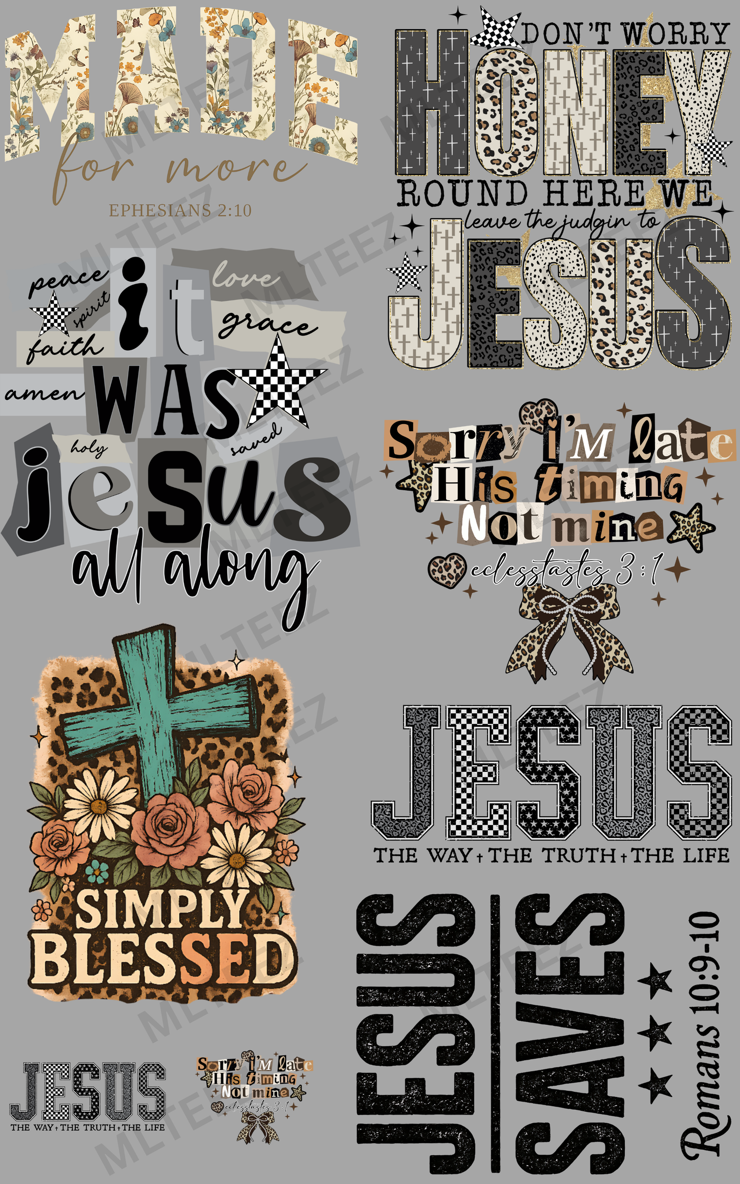 MADE FOR MORE (1) PREMADE GANGSHEET - 22X36 DTF TRANSFERS - DIRECT TO FILM