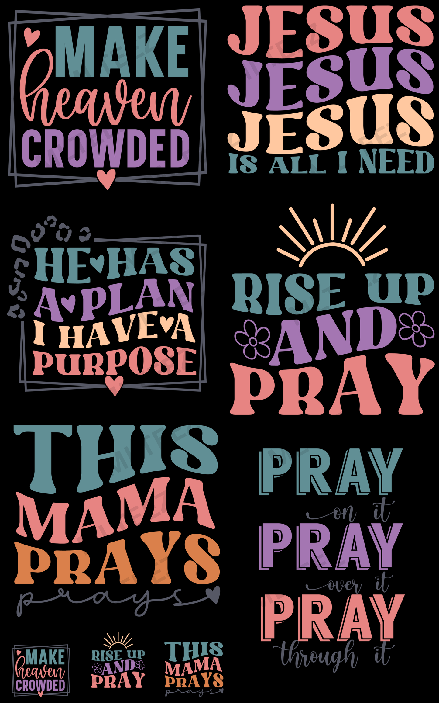 MAKE HEAVEN CROWDED (1) PREMADE GANGSHEET - 22X36 DTF TRANSFERS - DIRECT TO FILM