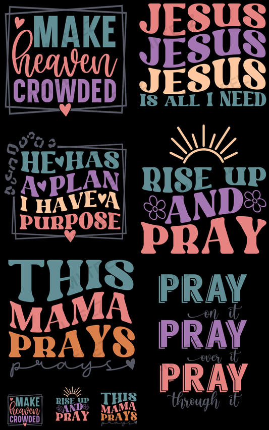 MAKE HEAVEN CROWDED (1) PREMADE GANGSHEET - 22X36 DTF TRANSFERS - DIRECT TO FILM