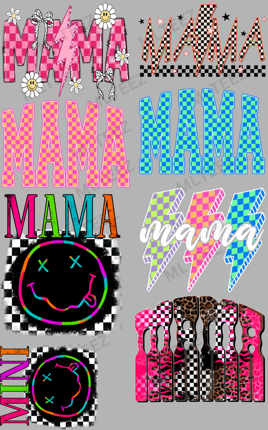 MAMA (14) PREMADE GANGSHEET - 22X36 DTF TRANSFERS - DIRECT TO FILM