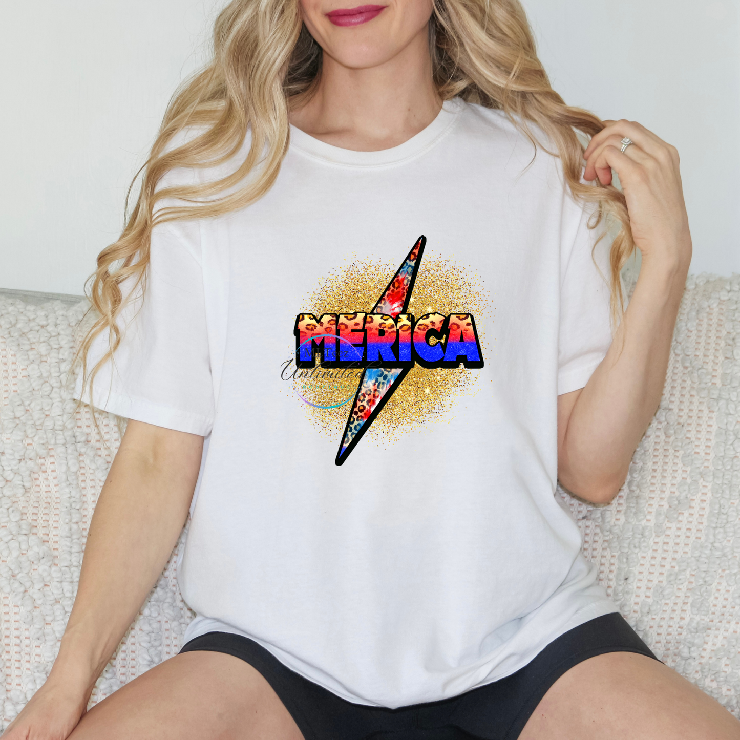 Merica Lightening Bolt DTF Direct To Film