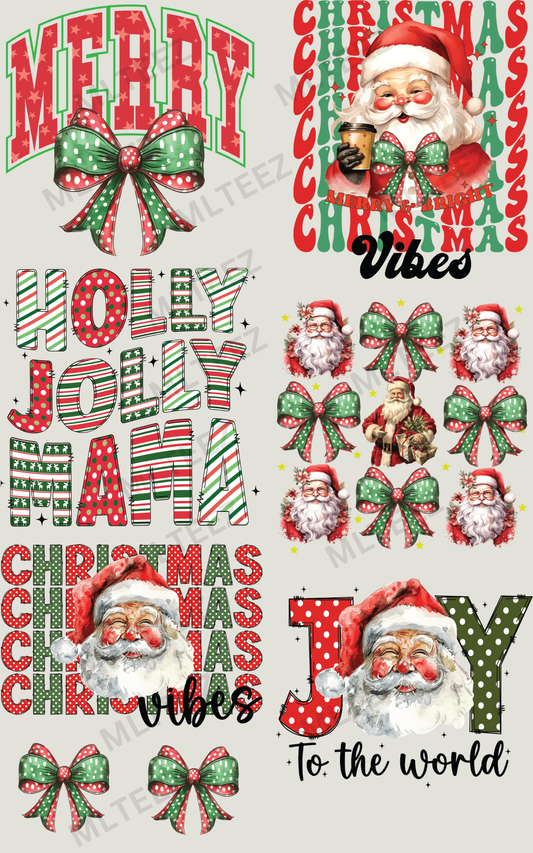 MERRY (3) PREMADE GANGSHEET - 22X36 DTF TRANSFERS - DIRECT TO FILM