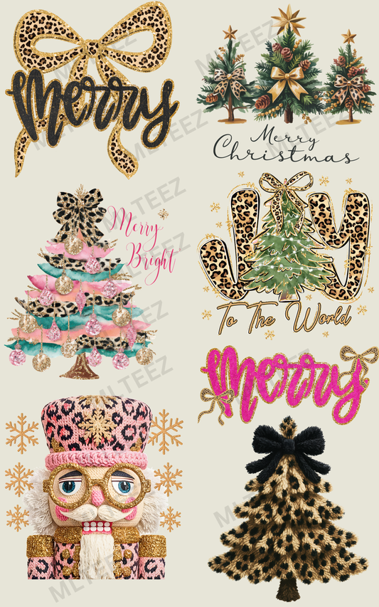 MERRY (2) PREMADE GANGSHEET  - 22X36  DTF TRANSFERS - DIRECT TO FILM