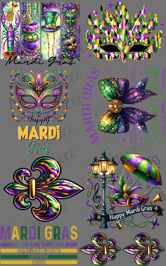 MARDI GRAS (2) PREMADE GANGSHEET  - 22X36