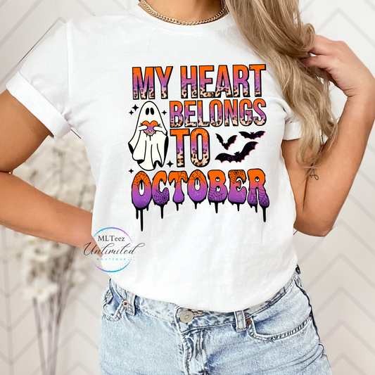 My Heart Belongs To October DTF Direct To Film