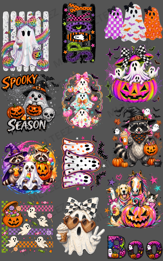 NEON SPOOKY YOUTH (1) PREMADE GANGSHEET - 22X36 DTF TRANSFERS - DIRECT TO FILM