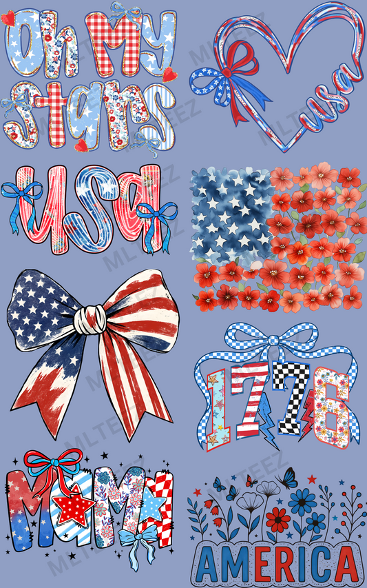 OH MY STARS PREMADE GANGSHEET  - 22X36  DTF TRANSFERS - DIRECT TO FILM