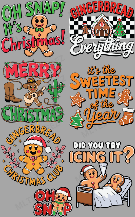 OH SNAP! IT'S CHRISTMAS PREMADE GANGSHEET  - 22X36