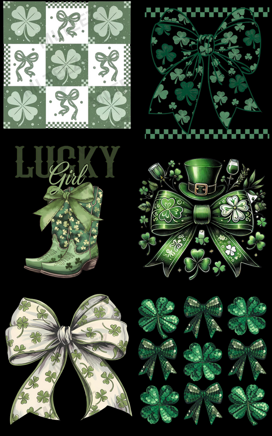 SHAMROCK COQUETTES PREMADE GANGSHEET  - 22X36