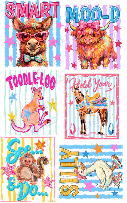 SMART A$$ (1) PREMADE GANGSHEET - 22X36 DTF TRANSFERS - DIRECT TO FILM