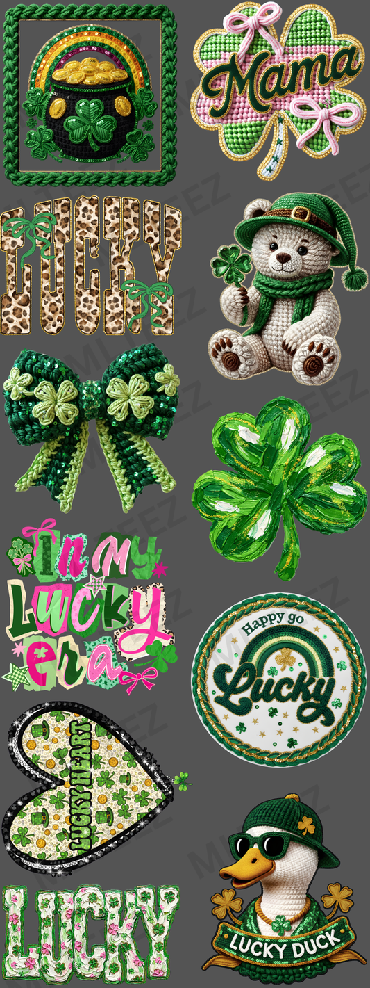 ST. PATTY'S DAY (4) (60 INCH) PREMADE GANGSHEET - 22X60 DTF TRANSFERS - DIRECT TO FILM