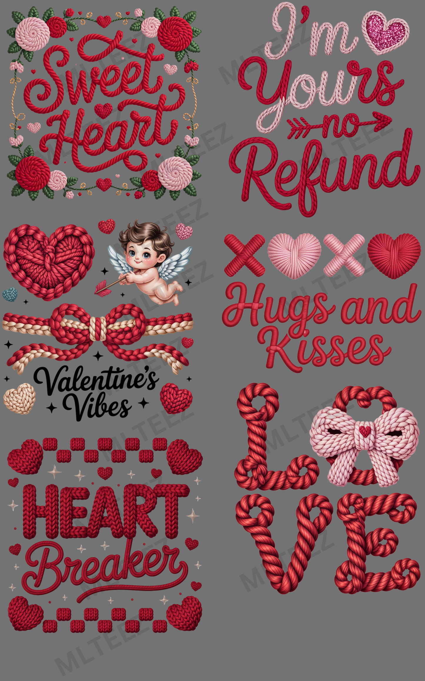 SWEETHEART (1) PREMADE GANGSHEET - 22X36 DTF TRANSFERS - DIRECT TO FILM