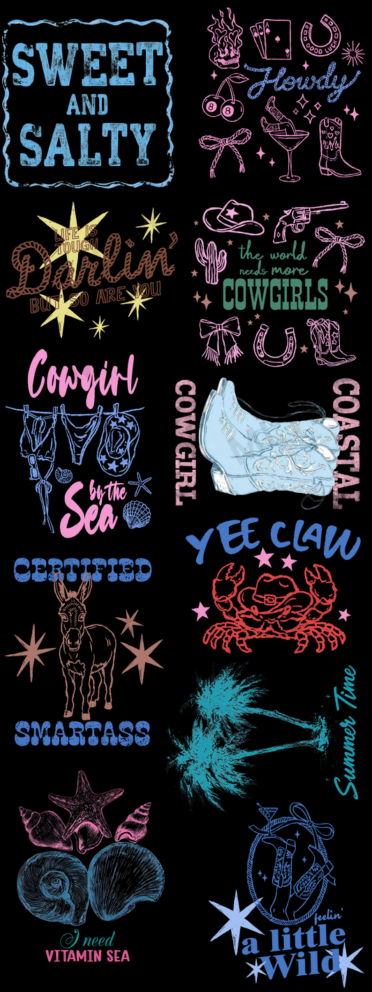 SWEET & SALTY (1) (60 INCH) PREMADE GANGSHEET - 22X60 DTF TRANSFERS - DIRECT TO FILM