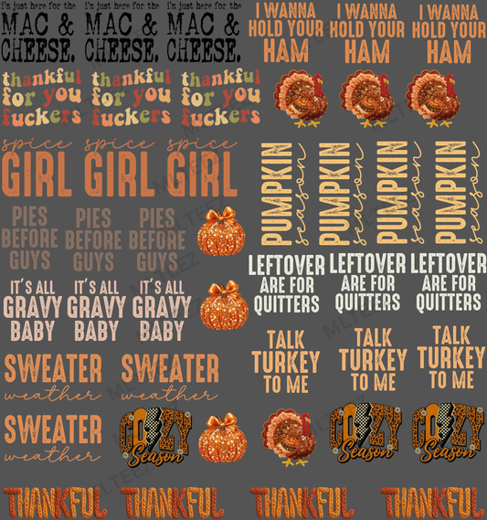 THANKFUL PREMADE TRUCKER HAT GANGSHEET - 22X24 DTF TRANSFERS - DIRECT TO FILM