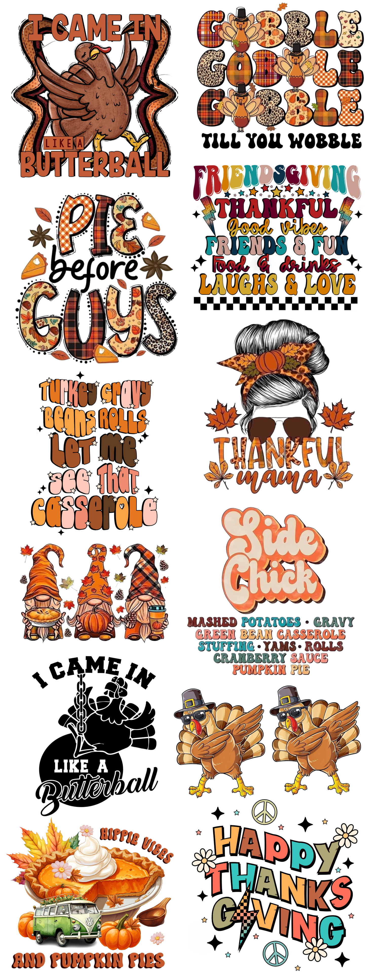 PREMADE THANKSGIVING GANGSHEET  - 22X60