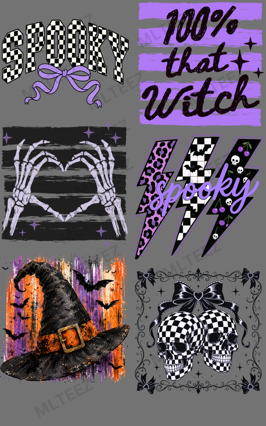 THAT WITCH (1) PREMADE GANGSHEET - 22X36 DTF TRANSFERS - DIRECT TO FILM