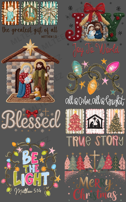 THE GREATEST GIFT OF ALL (1) PREMADE GANGSHEET - 22X36 DTF TRANSFERS - DIRECT TO FILM