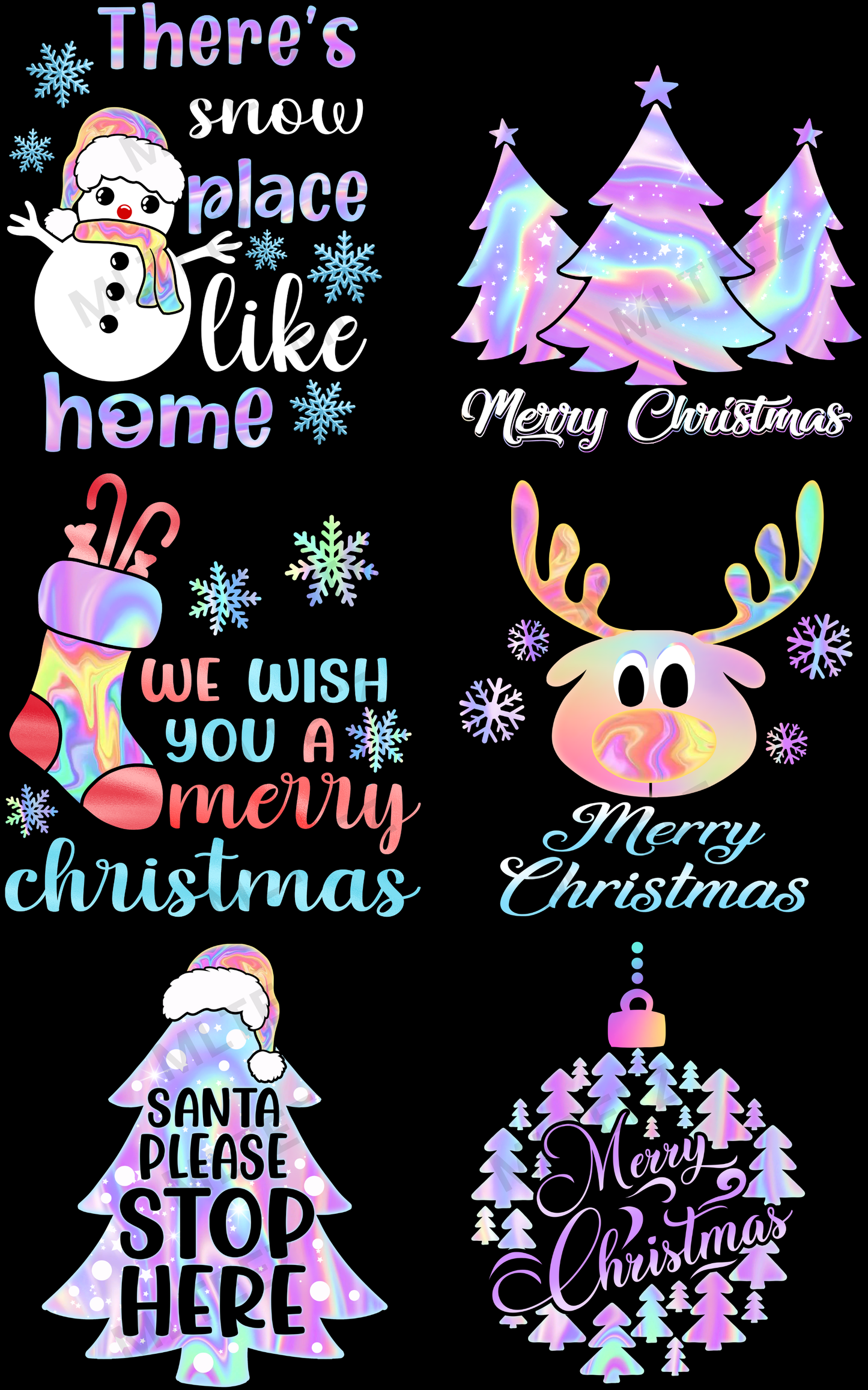 THERE'S SNOW PLACE LIKE HOME (1) PREMADE GANGSHEET - 22X36 DTF TRANSFERS - DIRECT TO FILM