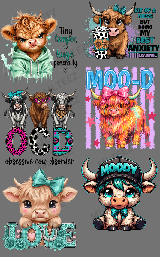 TINY TEMPER HUGE PERSONALITY (1) PREMADE GANGSHEET - 22X36 DTF TRANSFERS - DIRECT TO FILM