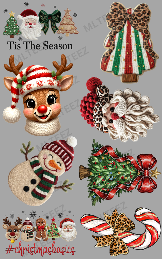 TIS THE SEASON (1) PREMADE GANGSHEET  - 22X36  DTF TRANSFERS - DIRECT TO FILM