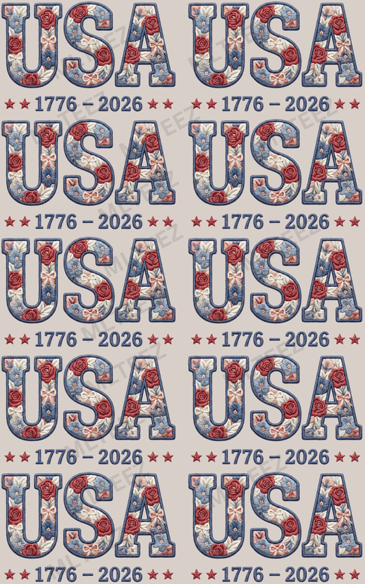 USA (3) PREMADE GANGSHEET - 22X36 DTF TRANSFERS - DIRECT TO FILM