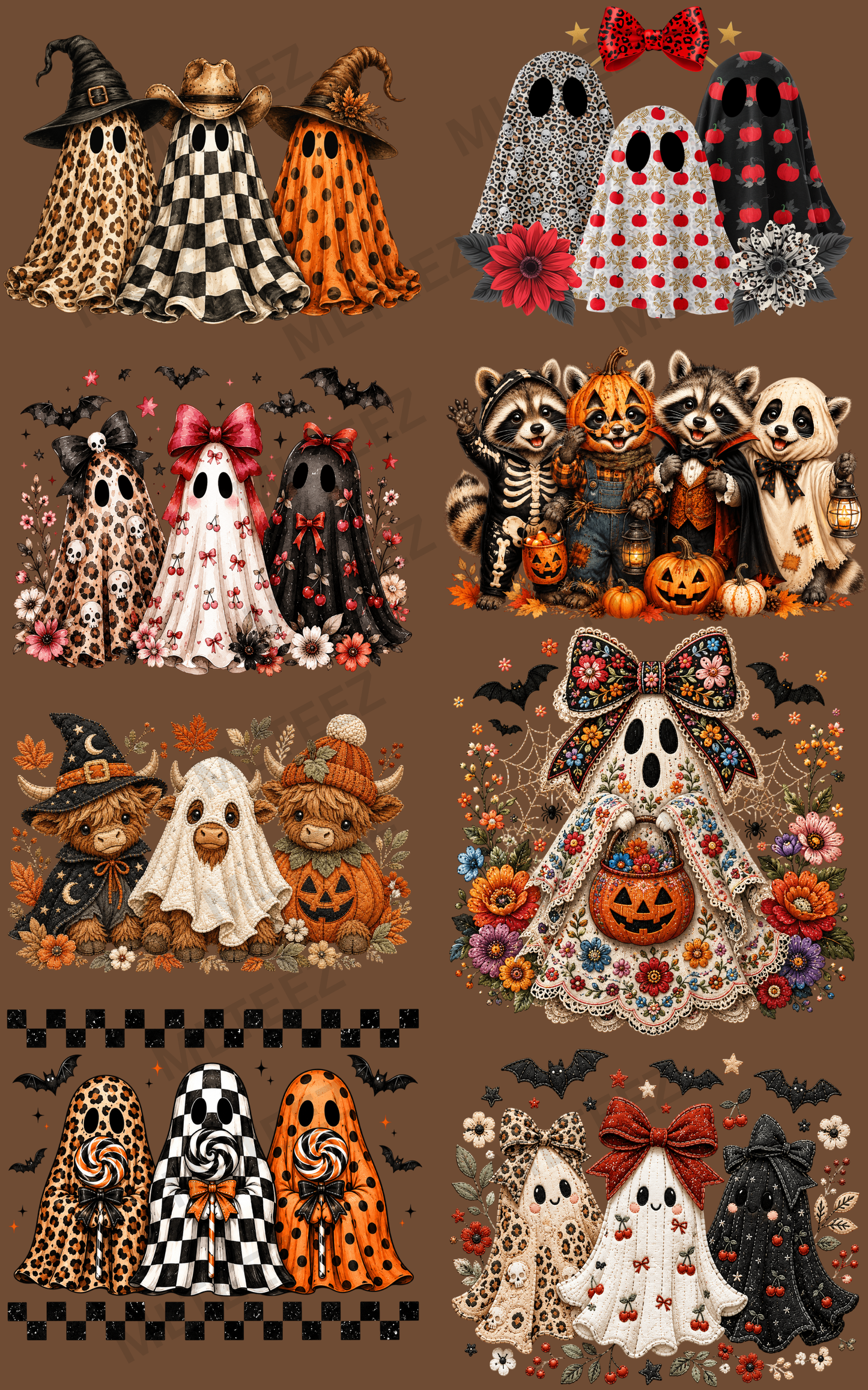 THE BEST OF GHOSTIES (1) PREMADE GANGSHEET - 22X36 DTF TRANSFERS - DIRECT TO FILM