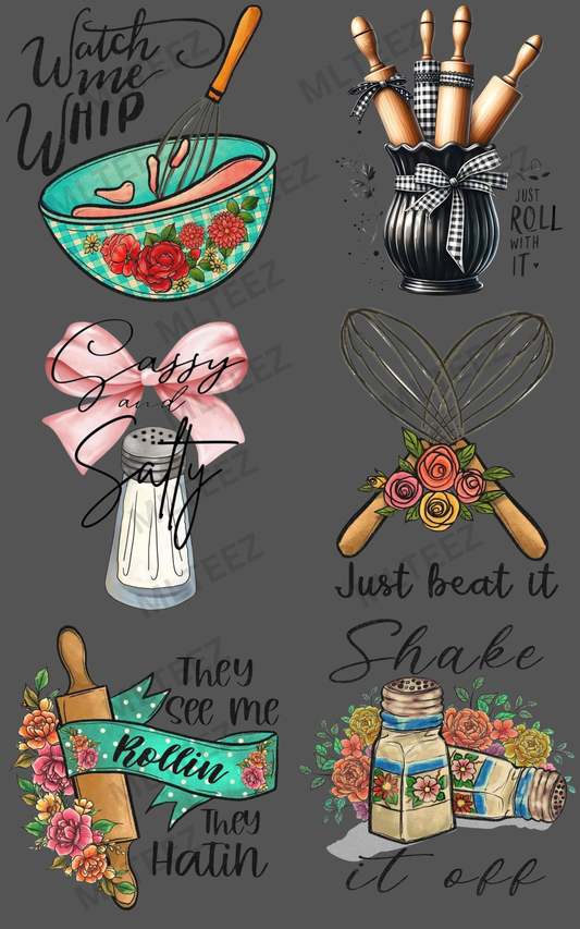 WATCH ME WHIP (1) PREMADE GANGSHEET - 22X36 DTF TRANSFERS - DIRECT TO FILM