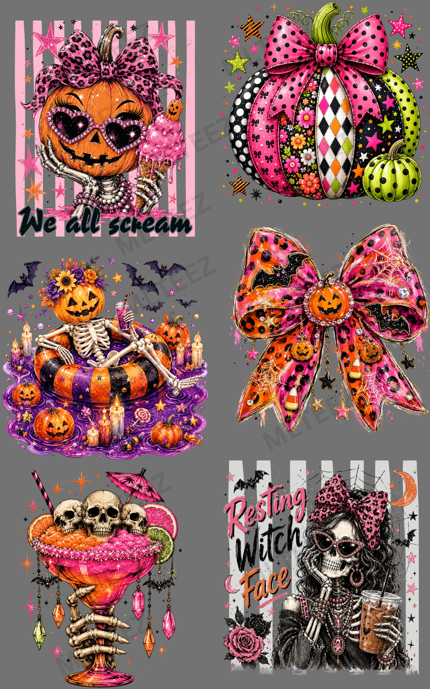 WE ALL SCREAM (1) PREMADE GANGSHEET - 22X36 DTF TRANSFERS - DIRECT TO FILM
