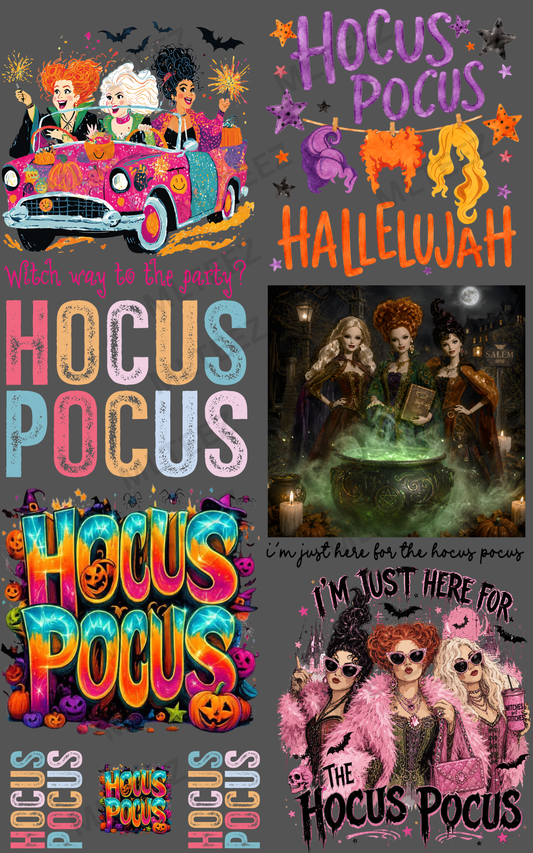 WITCH WAY TO THE PARTY HP (1) PREMADE GANGSHEET - 22X36 DTF TRANSFERS - DIRECT TO FILM