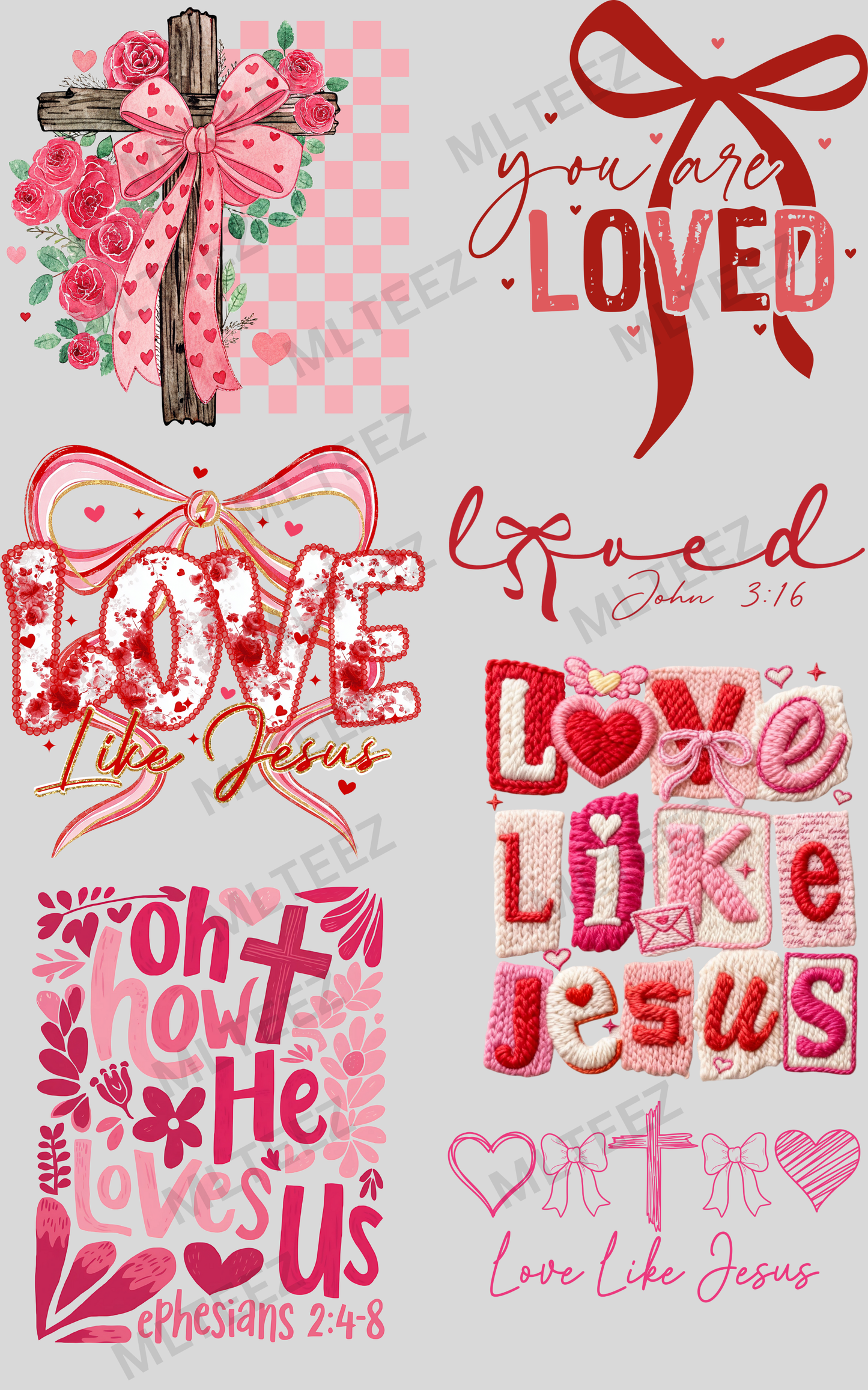 YOU ARE LOVED (1) PREMADE GANGSHEET - 22X36 DTF TRANSFERS - DIRECT TO FILM