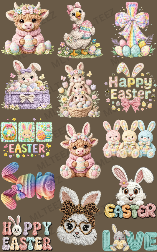 YOUTH EASTER (4) PREMADE GANGSHEET - 22X36 DTF TRANSFERS - DIRECT TO FILM