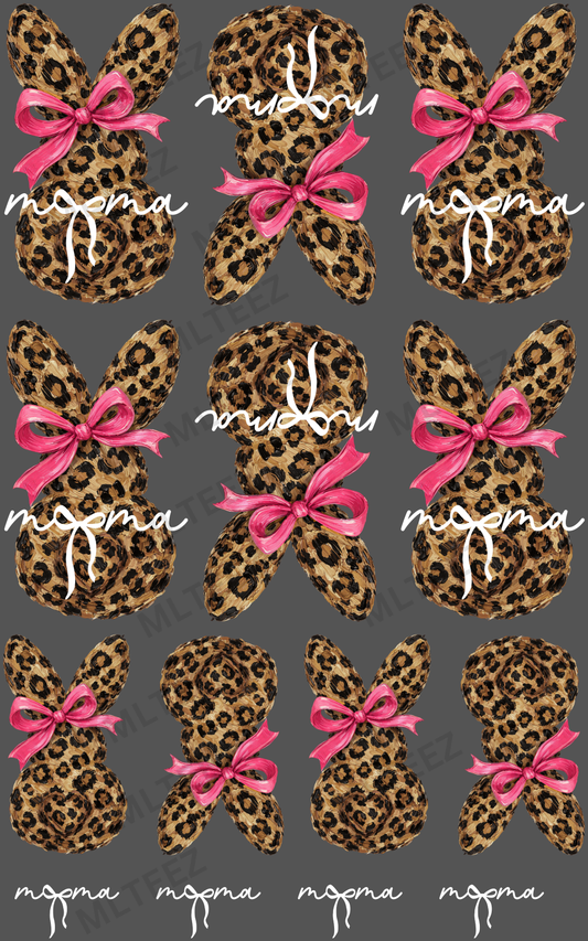 LEOPARD EASTER BUNNY (1) PREMADE GANGSHEET - 22X36 DTF TRANSFERS - DIRECT TO FILM