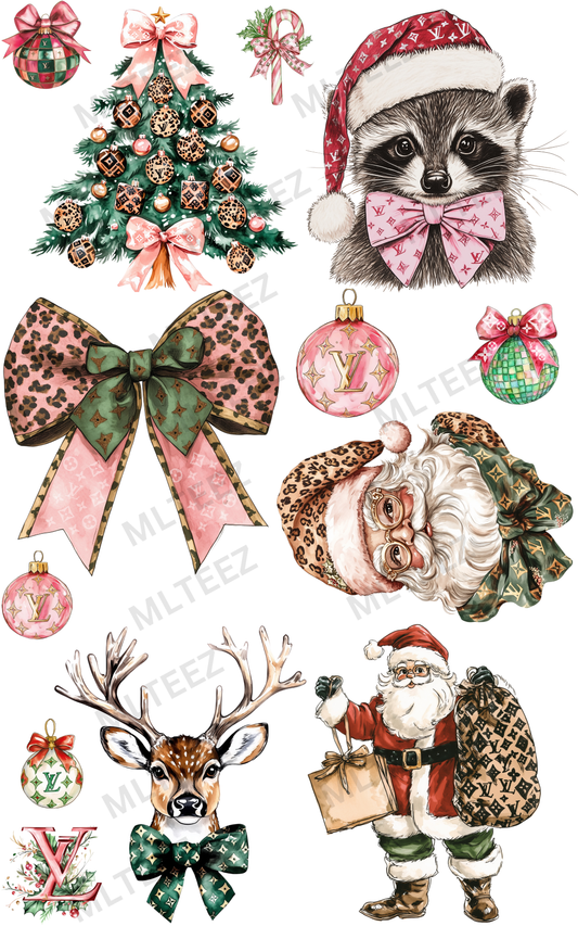 BOUJEE CHRISTMAS (1) PREMADE GANGSHEET - 22X36 DTF TRANSFERS - DIRECT TO FILM