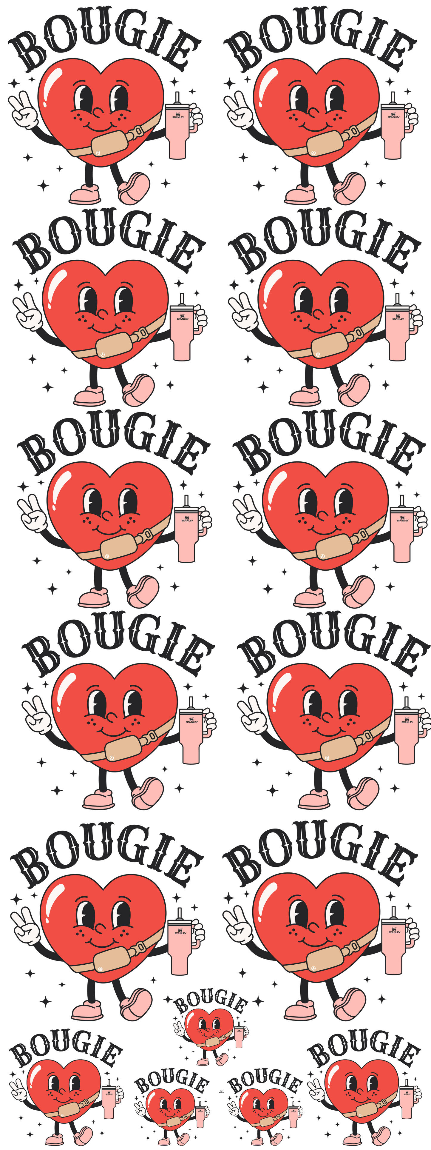 BOUGIE BETTY PREMADE  GANGSHEET  - 22X60