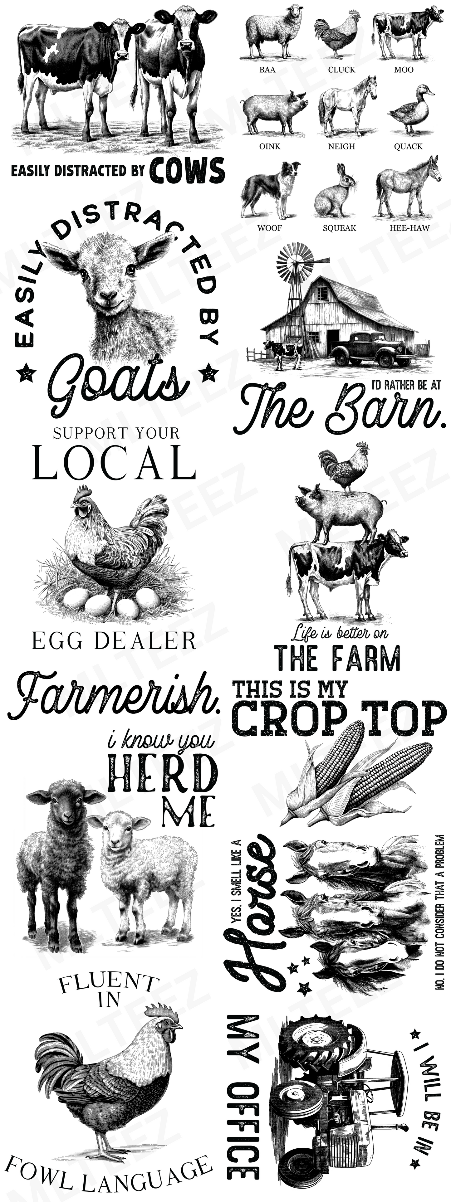 FARMERISH PREMADE GANGSHEET  - 22X60