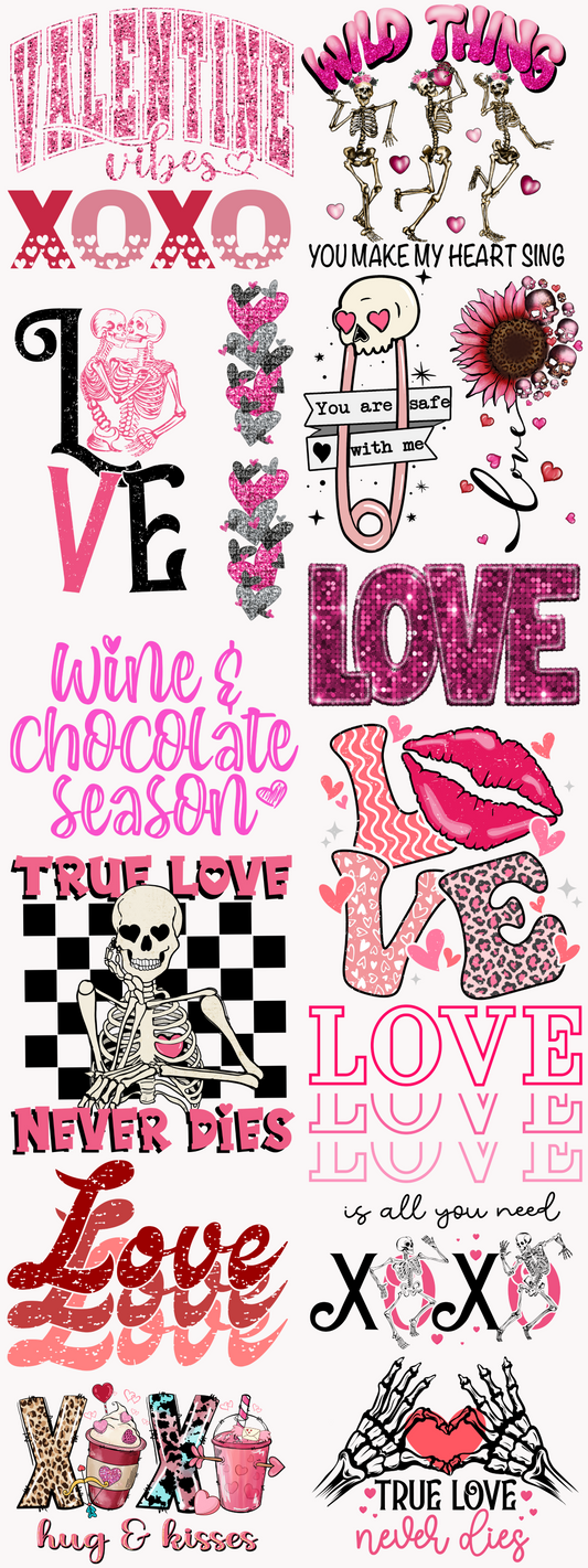 TRUE LOVE NEVER DIES PREMADE GANGSHEET  - 22X60