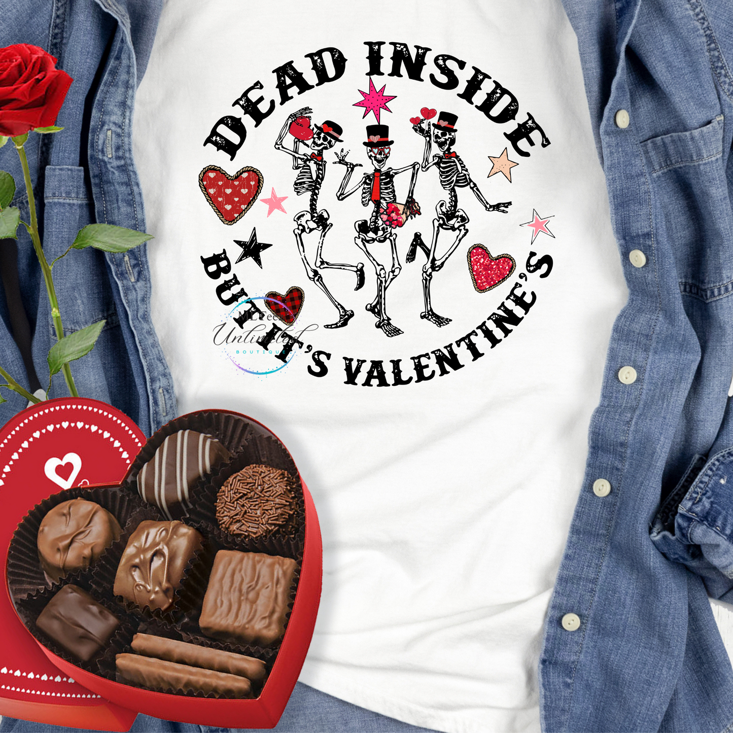 Dead Inside, But It's Valentine's DTF Direct To Film